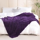 Large Amethyst Purple 60x50 Blanket Voilet Bedding Cozy Soft Warm Flannel Fleece