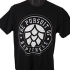 Pursuit Of Hoppiness T Shirt Mens Size Large Black Craft Beer Breweriana