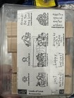 New Stampin Up  Loads Of Love Accessories  2005 - Set Of 12 Wood Rubber Stamps
