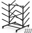 4-tier Double-sided Kayak Storage Rack With Wheels  Heavy Duty Freestanding Cano