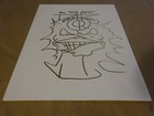 Signed Derek Riggs Autographed Iron Maiden 8 x10  Sketch Board Bas Coa