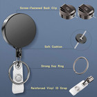 Www  2 Pack  Heavy Duty Metal Retractable Badge Holders Reel With  carabiner   b