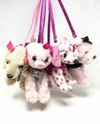 Poochie   Co Plush Dog Purse Lot Of 4 Pink Girls Handbags Stuffed Animal Bags