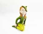Holland Mold Pixie Elf Fairy Woman Girl Ceramic Figurine Vintage Figure Painted