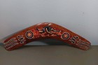Vintage Australian Boomerang Made In Australia 12    Painted Kangaroo Design