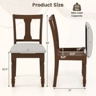 Wooden Dining Chair Set Of 2 Upholstered Dining Chairs W  Hidden Seat Storage