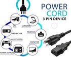 Ac Power Cord Replacement 3 Prong 1 5m Cable For Laptop  Tv  Computer  Monitor