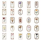 50pc Clear Vintage Botanical Sticker Pack Phone Case  Laptop  Journaling  Craft