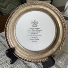 Amston Sterling    rose Of Sharon    1950 Hand Colored Flower Plate W  Sterling Trim