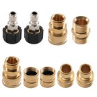 Brass Pressure Washer Quick Connect Adapter M22 14mm Universal Fitting 9pc Kit