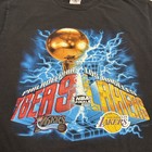 Vintage 2000s La Lakers 76ers 2001 Nba Finals Nba Shirt Black Iverson Kobe L