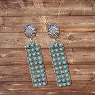 Gift For Her 925 Silver Natural Fiesta Kingman Turquoise Drop dangle Earrings