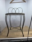 Vintage Mid-century Modern Metal Hollywood Regency Mategot Vanity Boudoir Stool