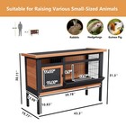 Weatherproof Elevated Rabbit Hutch With Metal Mesh Base  Removable Trays