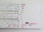 Vtg Uto Stadium 930 Slide Rule W  Case Denmark Made