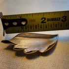 1960s Vintage Two-tone Silver Gold Tone Leaf Wing Brooch Pin Metal