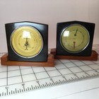 1940s Art Deco Taylor Barometer temp humidity Marbled Bakelite Catalin Usa Works