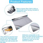Aluminized Heat Shield Thermal Barrier Adhesive Backed Fiberglass Sheet 36x48 In