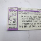 Rush Vapor Trails Tour Concert Ticket Stub 9-17-2002