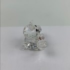 Crystal Glass Pig Figurine With Red Heart And Barbell Weightlifting New