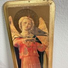 Fra Angelico Angel With Violin Rustic Wood Plaque Made In Italy Vintage