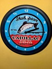 Shakespeare Cadillac Trout Line Fly Fishing Reel Rod Fishing Tackle Clock Sign