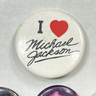 Michael Jackson Pin Lot Vintage Badge Set Of 8 Rare Pop Icon Pinbacks