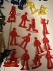 Vintage Toy Plastic Military Red Yellow Gold  Army Cowboy Indians Frontier 2 