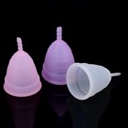 3colors 2pcs Set Reusable Anti Leakage Lady Women Menstrual Cup Feminine Hygiene