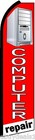 Computer Repair Swooper Flag Tall Advertising Sign Flutter Feather Banner