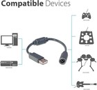 Usb Breakaway Cord Cable Adapter For Xbox 360 Slim Wired Controller 2pcs