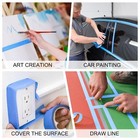 72 Rolls Blue Painters Masking Tape  1 Inch X 60 Yards 5 5 Mil  Walls Painting