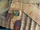 Vtg Woven Trout Creel Leather   Wicker Basket Fly Fishing Stream  lake river