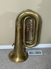 Kiev Bb Tuba 1950   s   Red   Yellow Brass  Made In Ussr Good Condition
