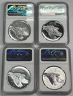 2017 1 Oz American Liberty Silver Medal Four Coin Set Ngc Ms  Pf  Sp   Rev Pf70