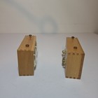 Lot Of 2 Vintage Wooden Mechanical Chess Clock Dual Analog Game Timer Working Yg