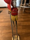 Vintage  Marx Climbing Fireman Tin Wind Up Toy