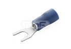  100 Pack  16-14 Gauge Blue Spade Crimp Fork Insulated Electrical Terminals  6