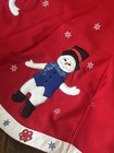 Vtg Annalee Snowman Tree Skirt Let It Snow Exclusive Nwt Red Felt Lrg 2002