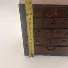 Vintage Chinese Apothecary Cabinet 11 Drawer Herb Chest Wood Brass Storage Box