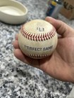 Game Used Perfect Game Ball By Striker Pence