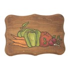 Vintage Carved Garden Vegetables Wood Plaque Wall Art Hand-painted Myra 10x7  