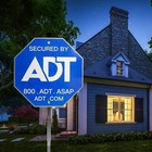 Security Signs   8 Pcs Adt Window Stickers 28  Adt Yard Sign With Aluminum Stake