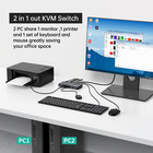 Mt-viki 2 Port Hdmi Kvm Switch 4k 60hz Usb 3 0 For 2pcs W desktop Controller
