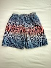 Under Armour Boys Logo Graphic Swim Trunks Blue orange gray Drawstring Yxlg
