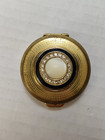 Vintage Stratton England Gold Tone Pill Box With Rhinestones England 1 75 