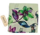 Nwt Eton Satin Pale Green Floral Print Silk Pocket Square Italy 13  Limited Prnt