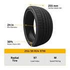 Set Of 2 Racing Uhp 255 30zr24 97w Tire 7 4mm Tread 420aa Bsw 50000 Miles