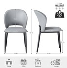 Modern Dining Chairs Set Of 2  Upholstered Faux Leather Kitchen Chairs    