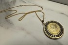 Antique Queen Victoria Diamante 18k Gold  rgp  W  Necklace  late 1800s 